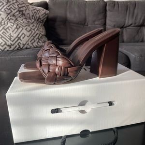 Aldo shoes dark brown heeled sandal size 7